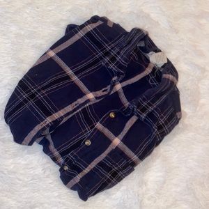 Blue Plaid Button Up Flannel